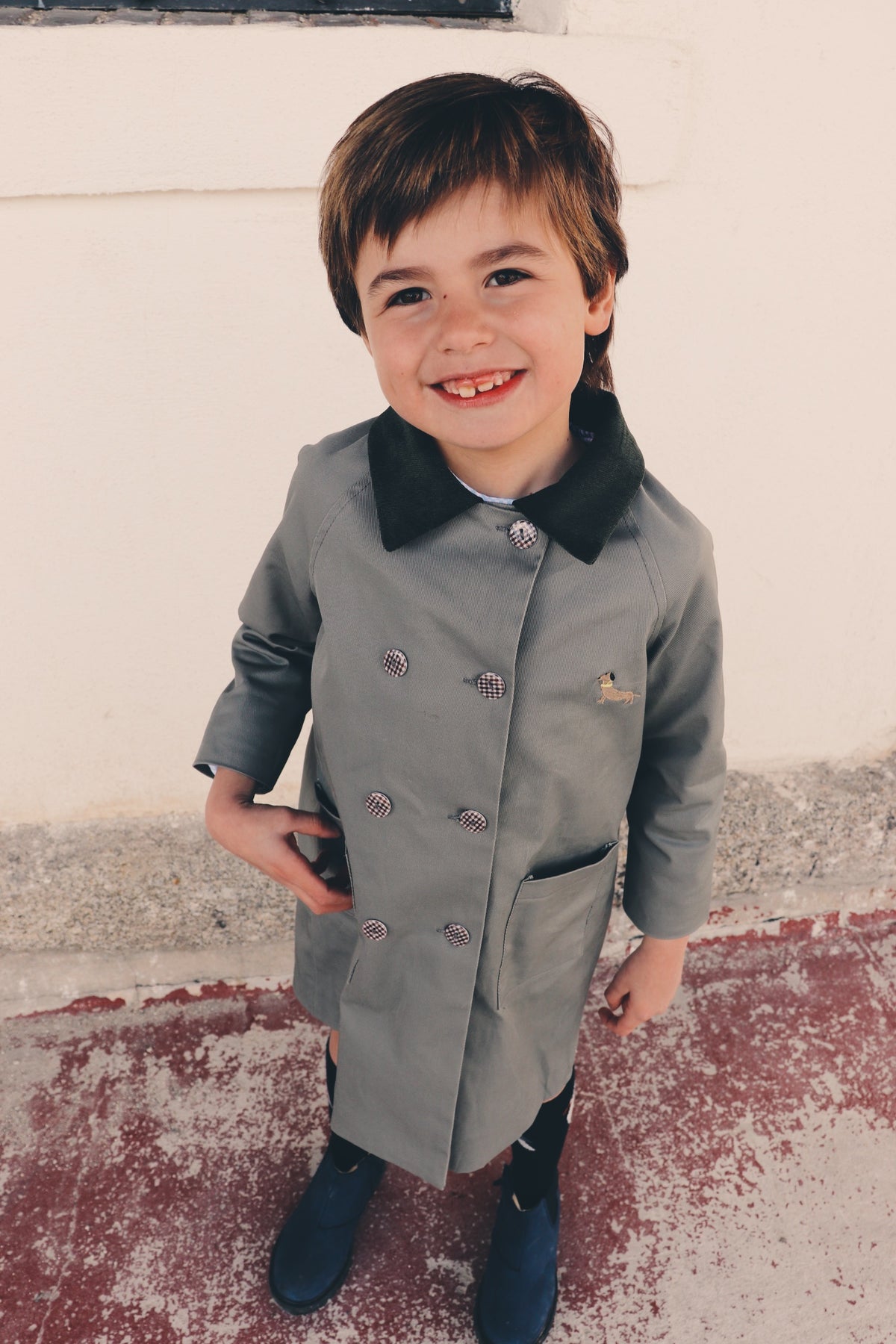 Gabardina Niño Gris