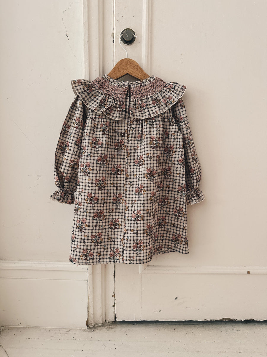 Vestido Smock  Vichy Flores