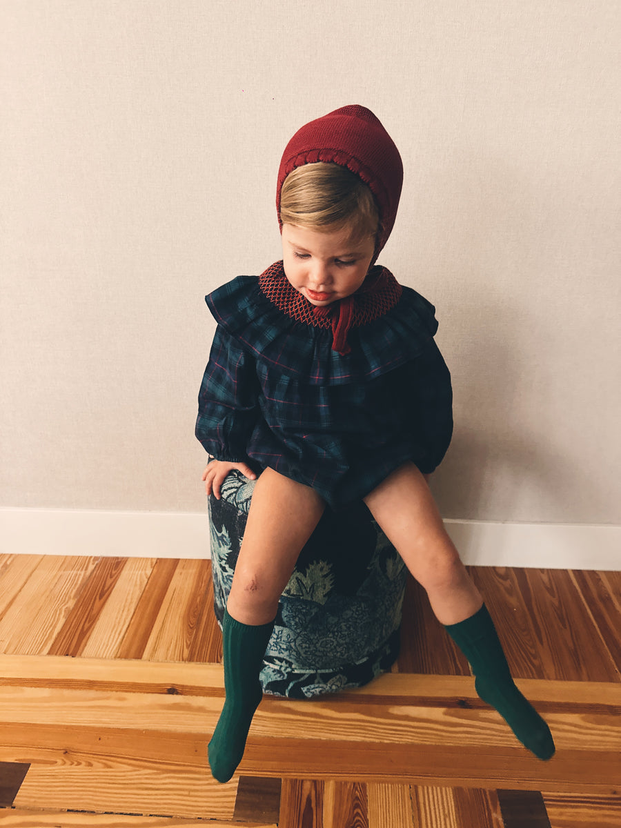 Ranita Smock Escocés Viyela Azul