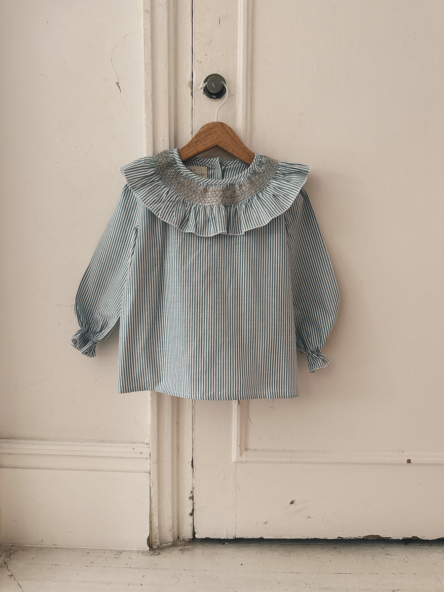 Blusa Smock Oxford Verde