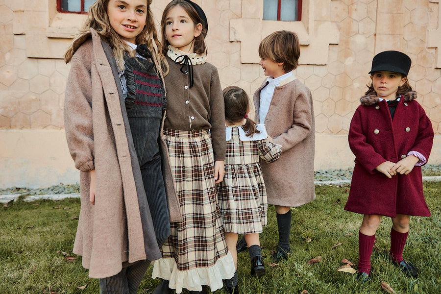 Falda Midi Ecocés Viyela Marrón