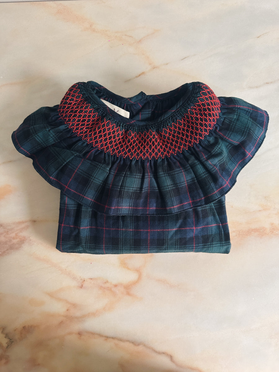 Ranita Smock Escocés Viyela Azul