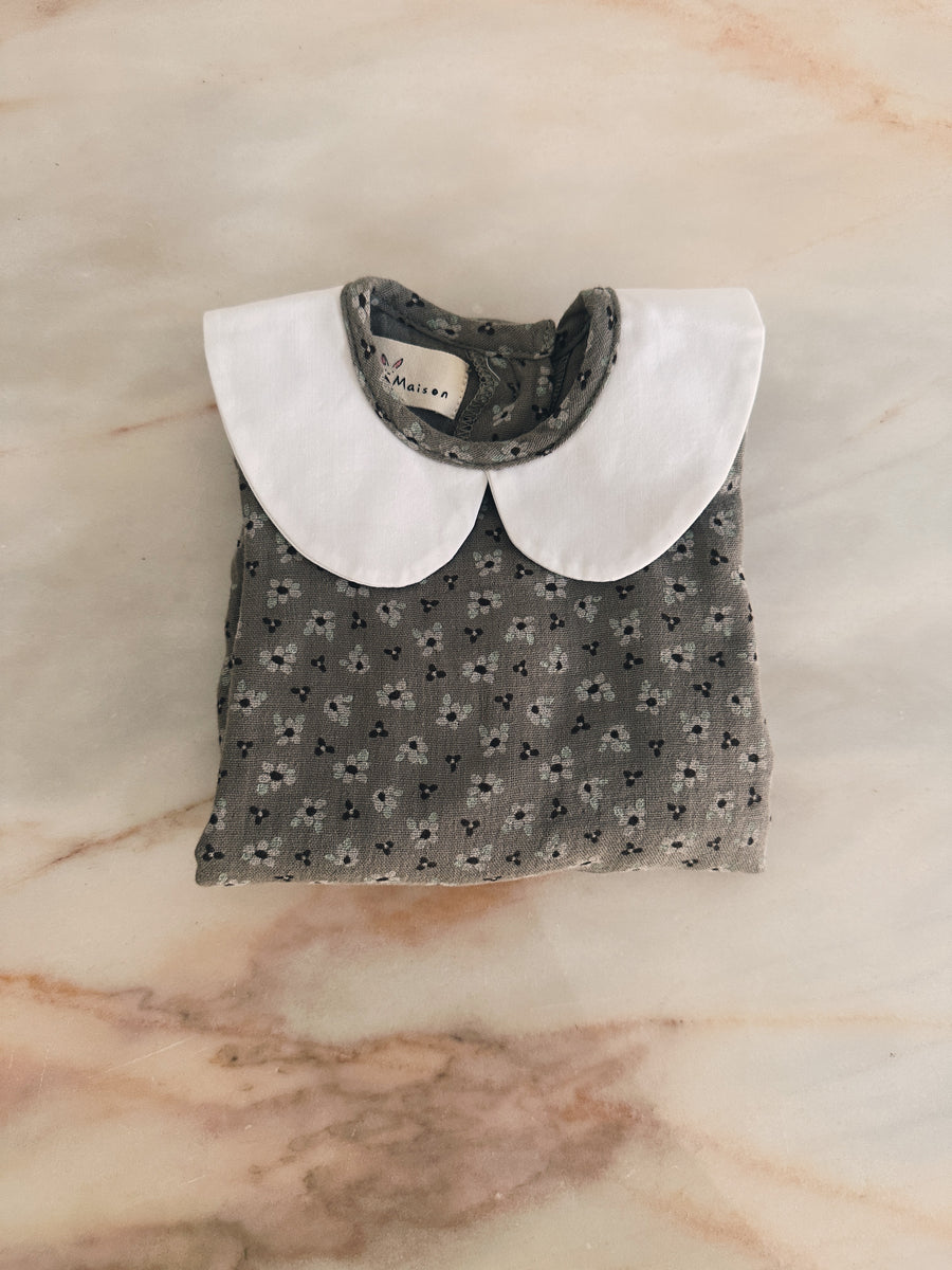Ranita Unisex Flores Gris