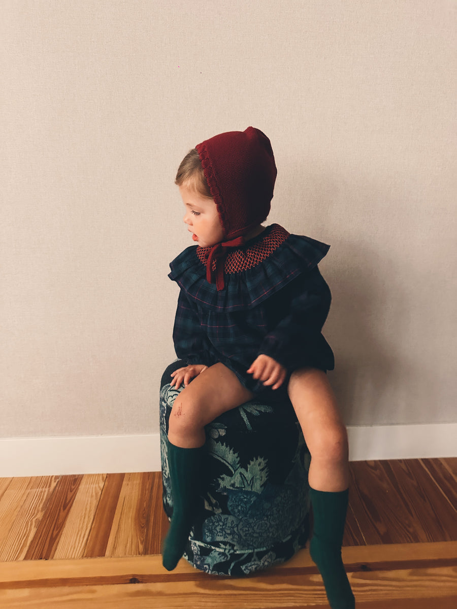 Ranita Smock Escocés Viyela Azul