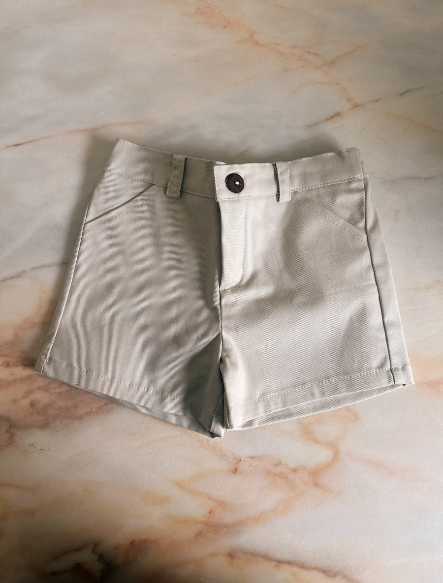 Pantalón Corto Sarga Beige