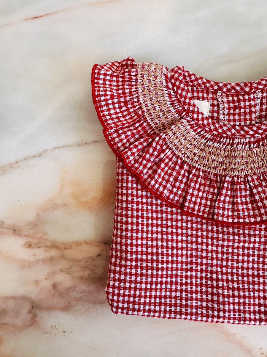 Ranita Smock Vichy Rojo