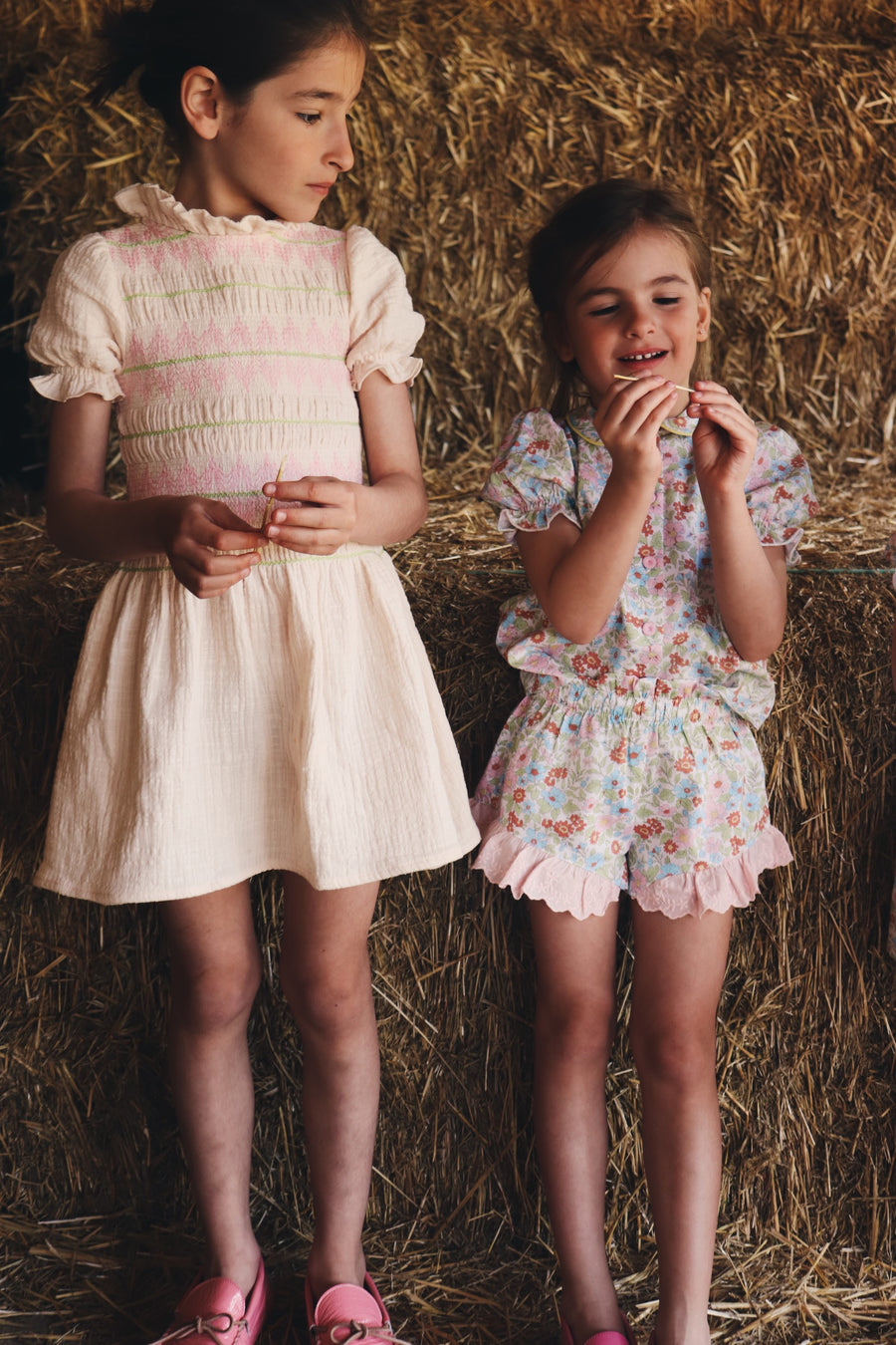 Vestido Gomas Bambula Lino Beige