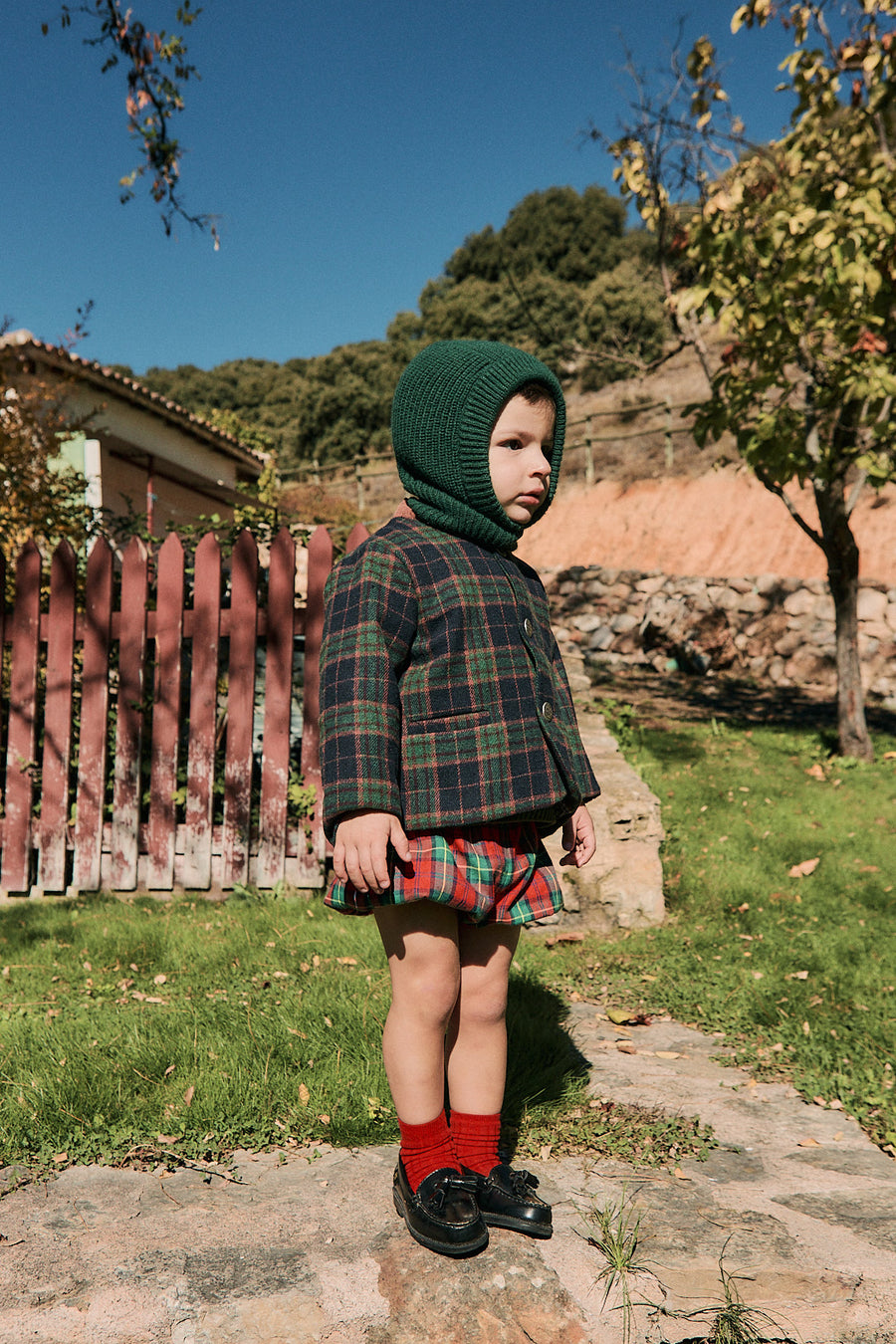 Chaqueta Niño Cuadros Azul