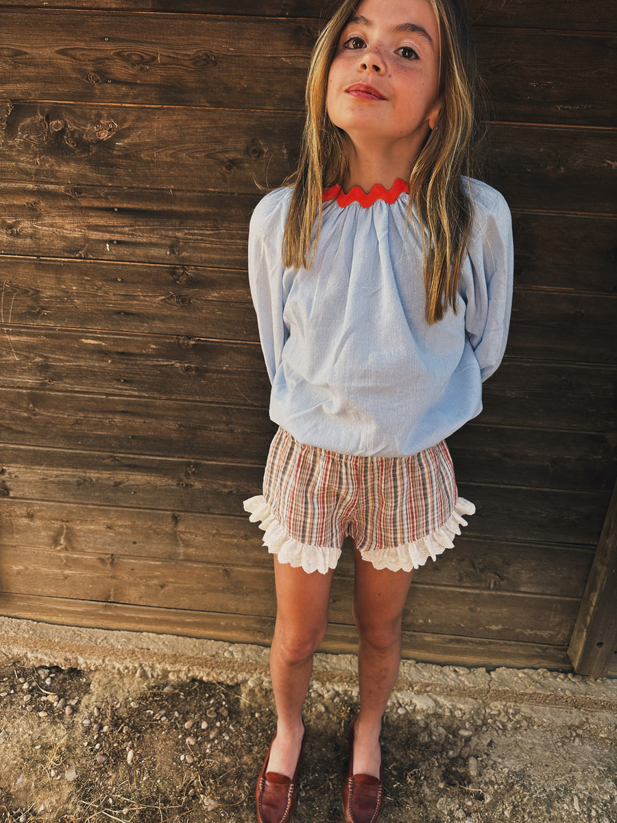 Short Rayas Tierra