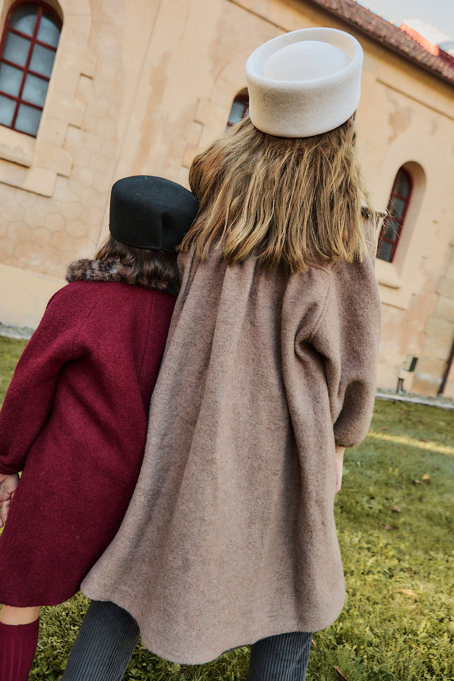 Abrigo Niña Vintage Lana Beige