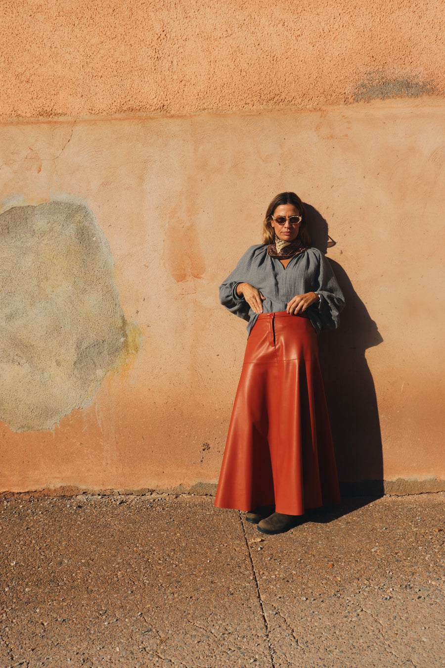 Falda Piel Caldero MUJER