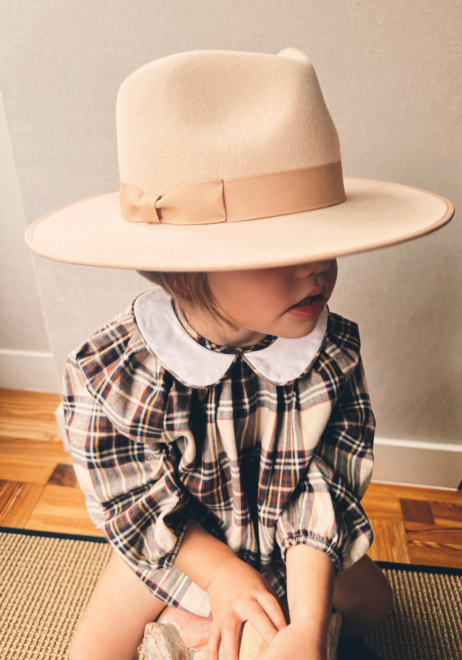 Ranita Cuello Bebé Escocés Viyela Marrón