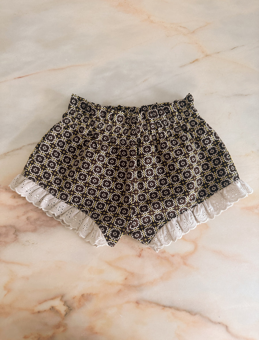 Short Jacquard Chocolate