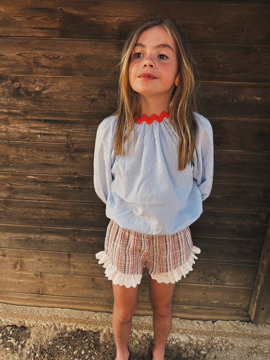 Short Rayas Tierra