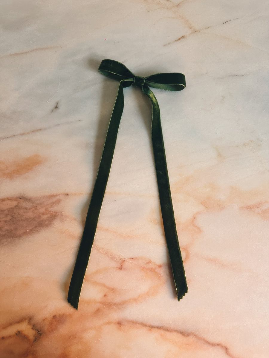 Lazo Terciopelo Verde Musgo (1m.)