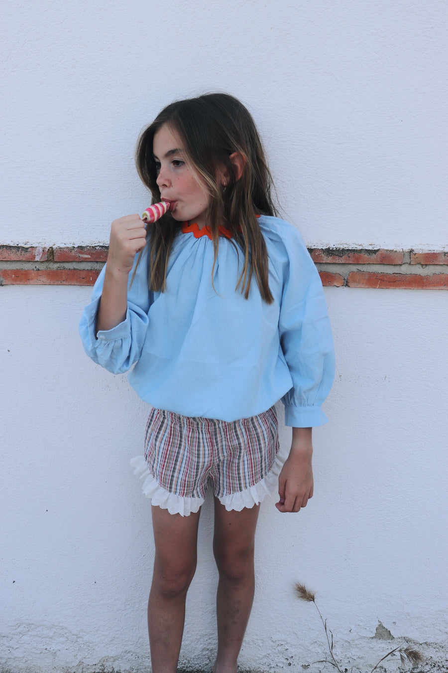 Short Rayas Tierra