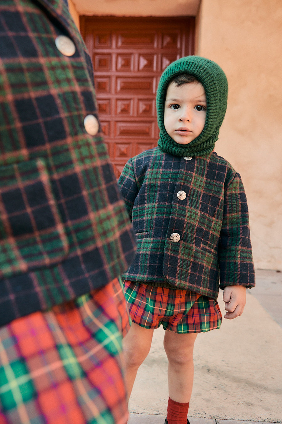 Chaqueta Niño Cuadros Azul