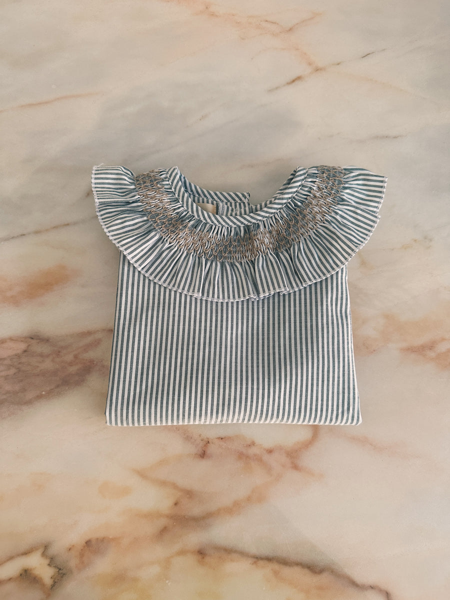 Blusa Smock Oxford Verde
