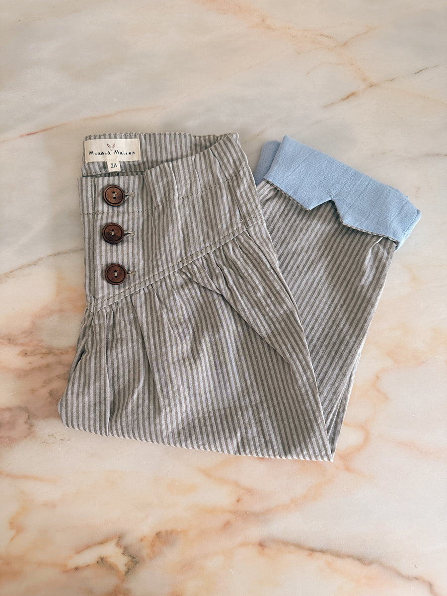 Pantalón Bombacho Rayas Topo