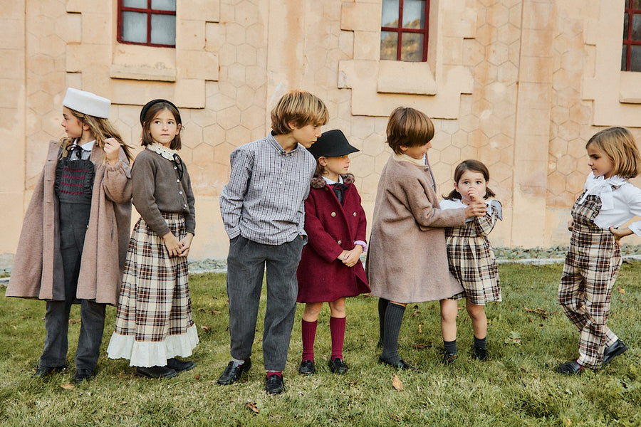 Falda Midi Ecocés Viyela Marrón