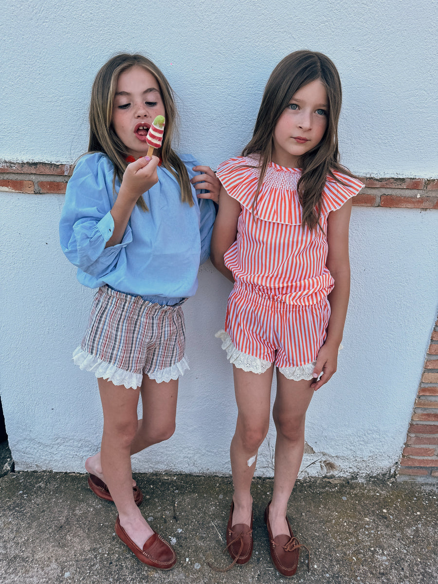 Short Rayas Tierra