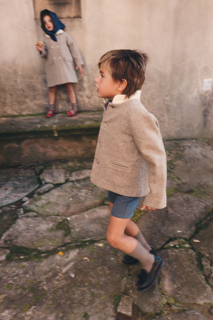 Pantalón Corto Vichy Gris