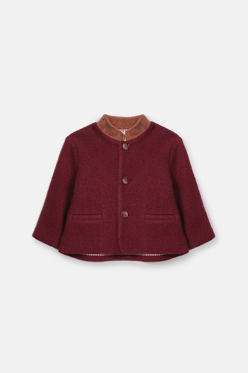 Chaqueta Niño Lana Burdeos