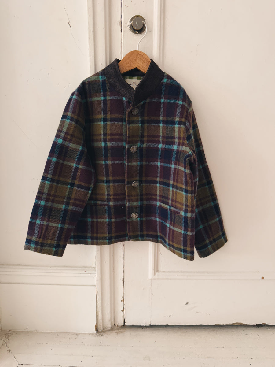 Chaqueta Niño Cuadros Marrón