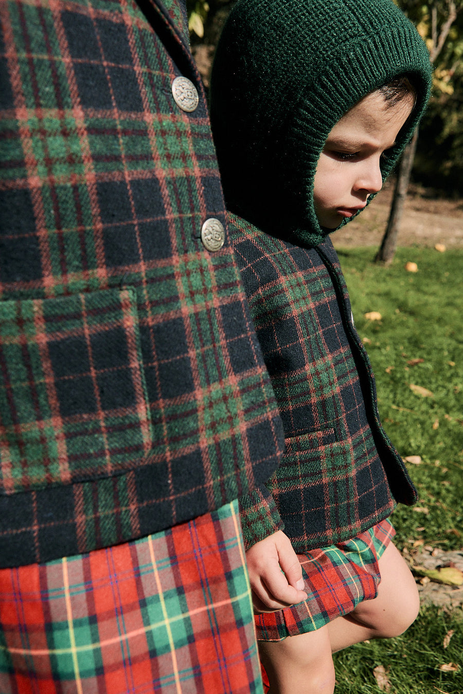 Chaqueta Niño Cuadros Azul