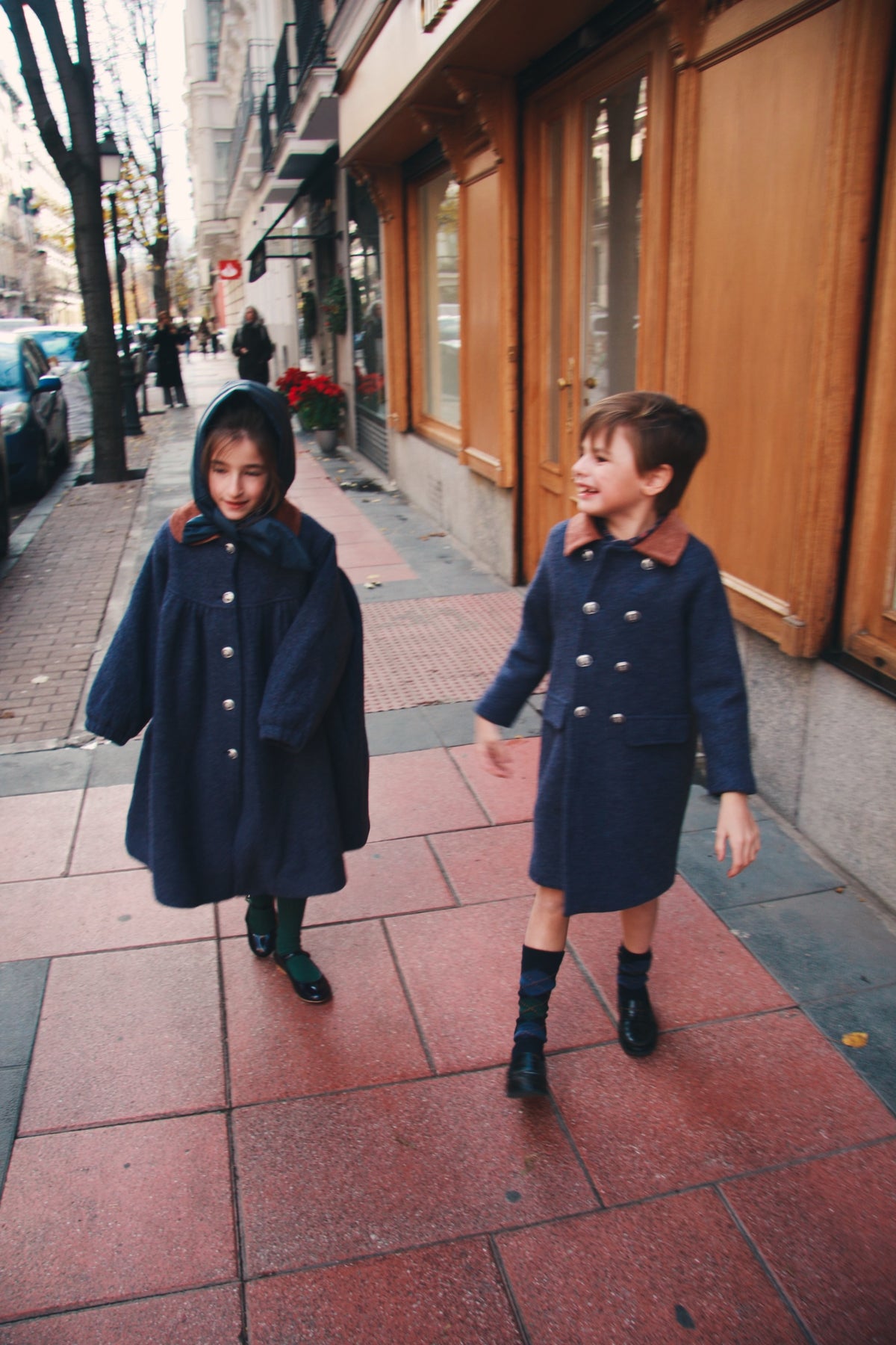 Abrigo Niño Lana Azul
