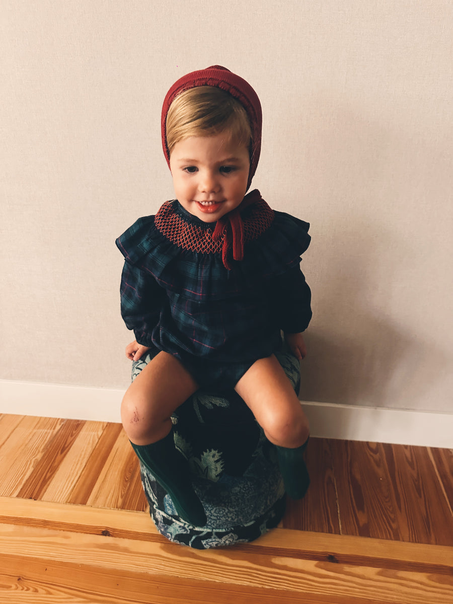 Ranita Smock Escocés Viyela Azul