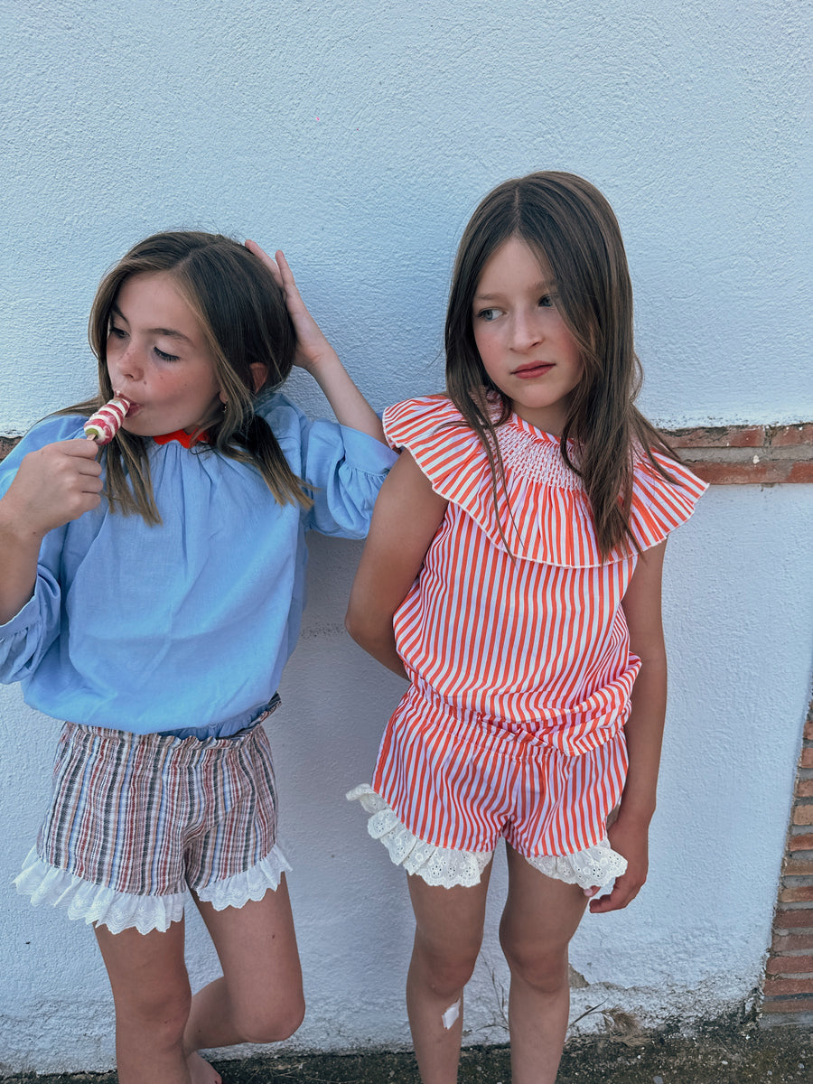 Short Rayas Tierra