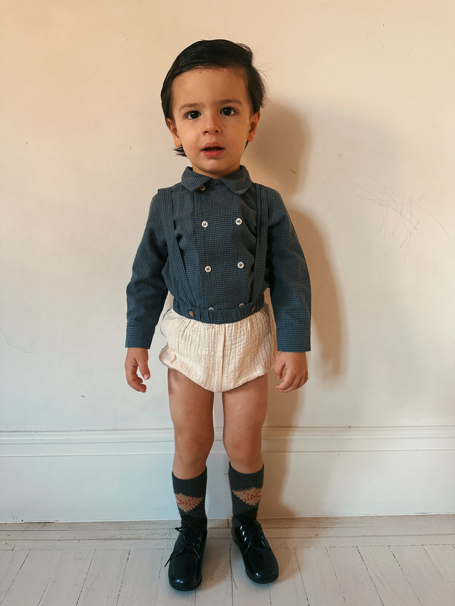 Peto Bebé Vichy Gris