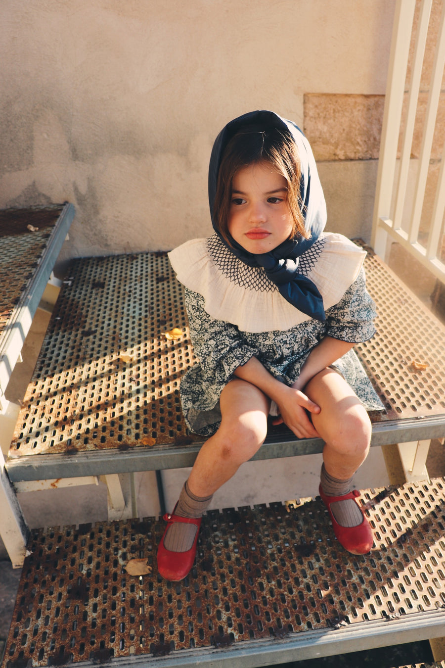 Vestido Vintage Flores Azul