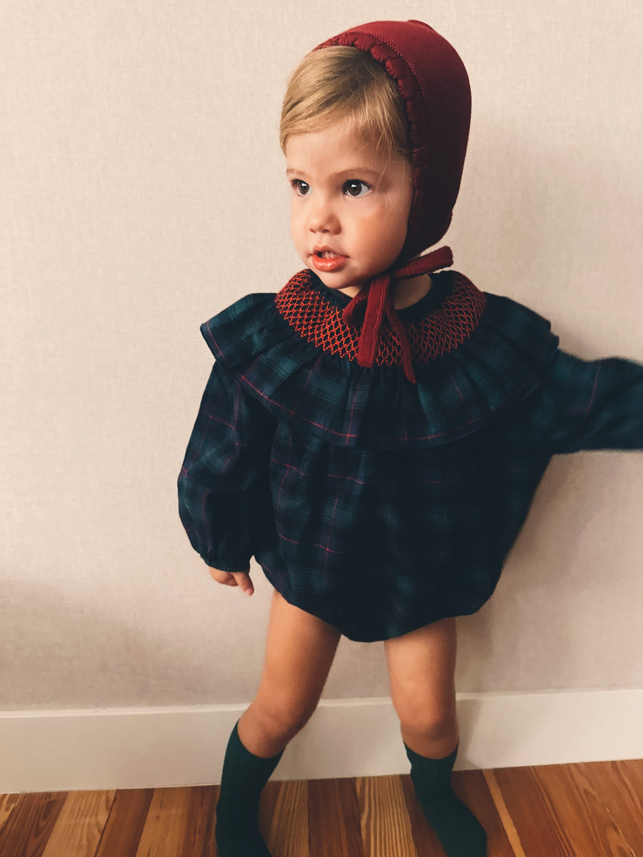 Ranita Smock Escocés Viyela Azul