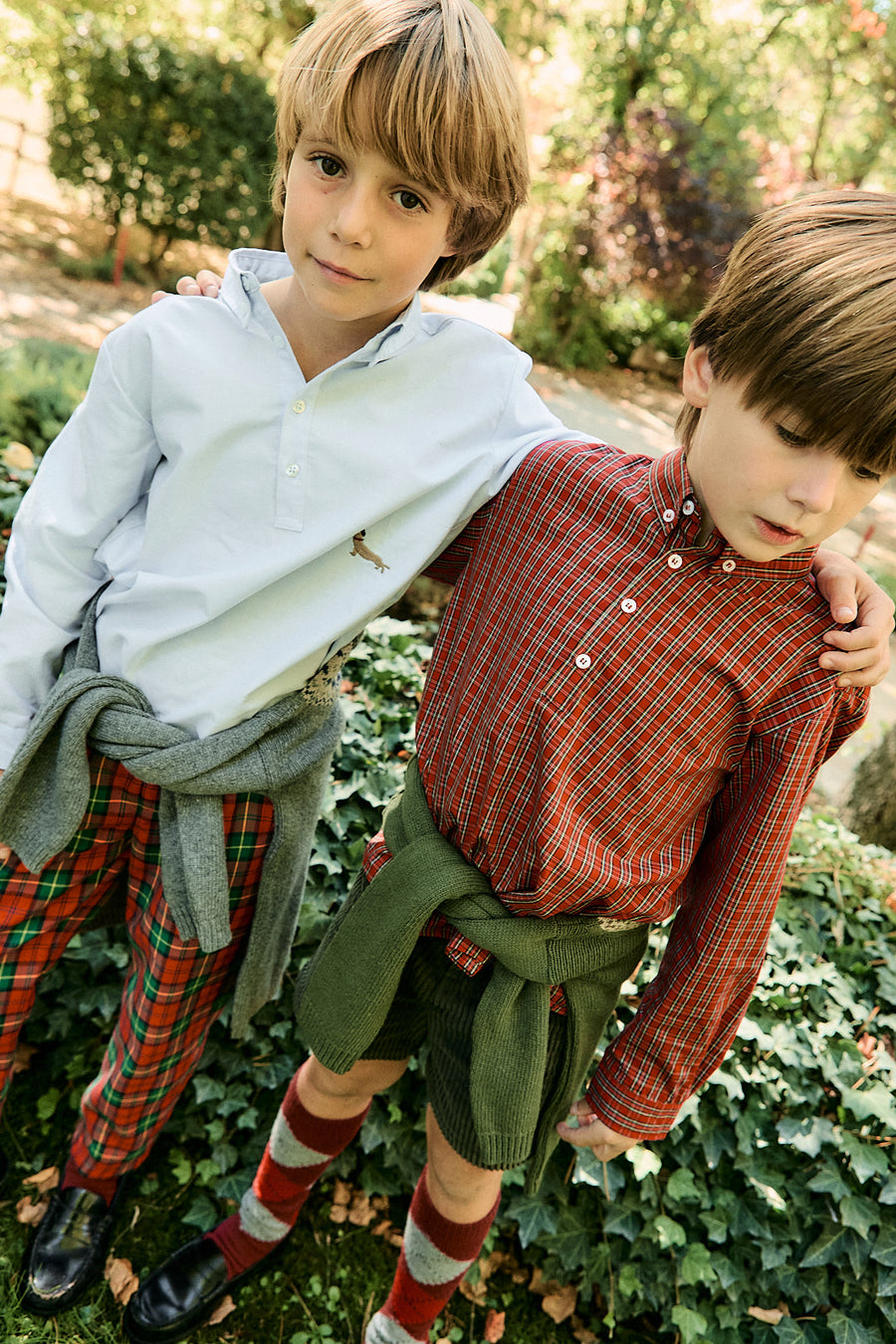 Calcetín alto rombos - Granate