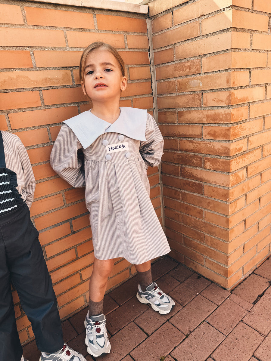 Vestido Marinero Rayas Topo