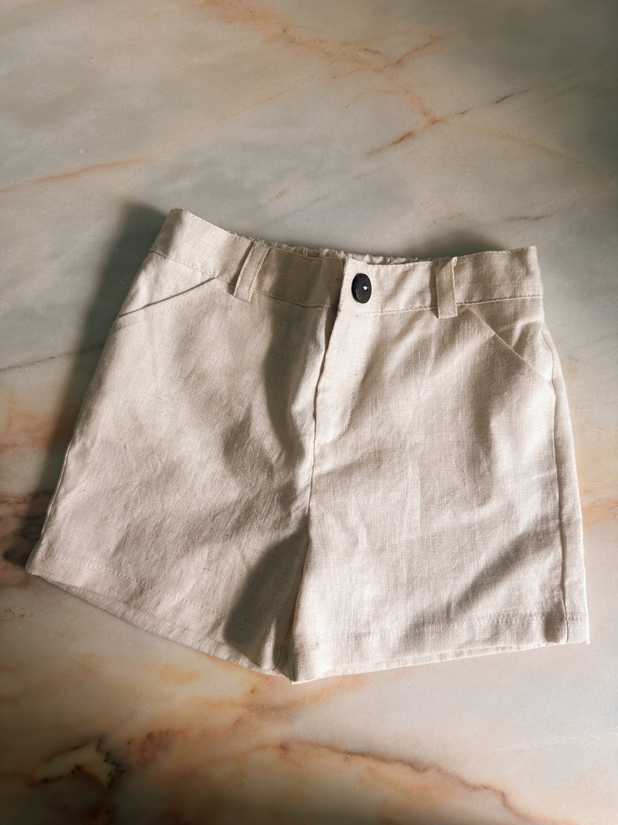 Pantalón Corto Lino Natural