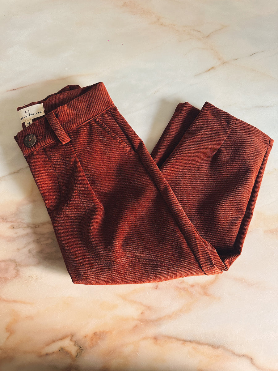 Pantalón Pinzas Pana Caldero