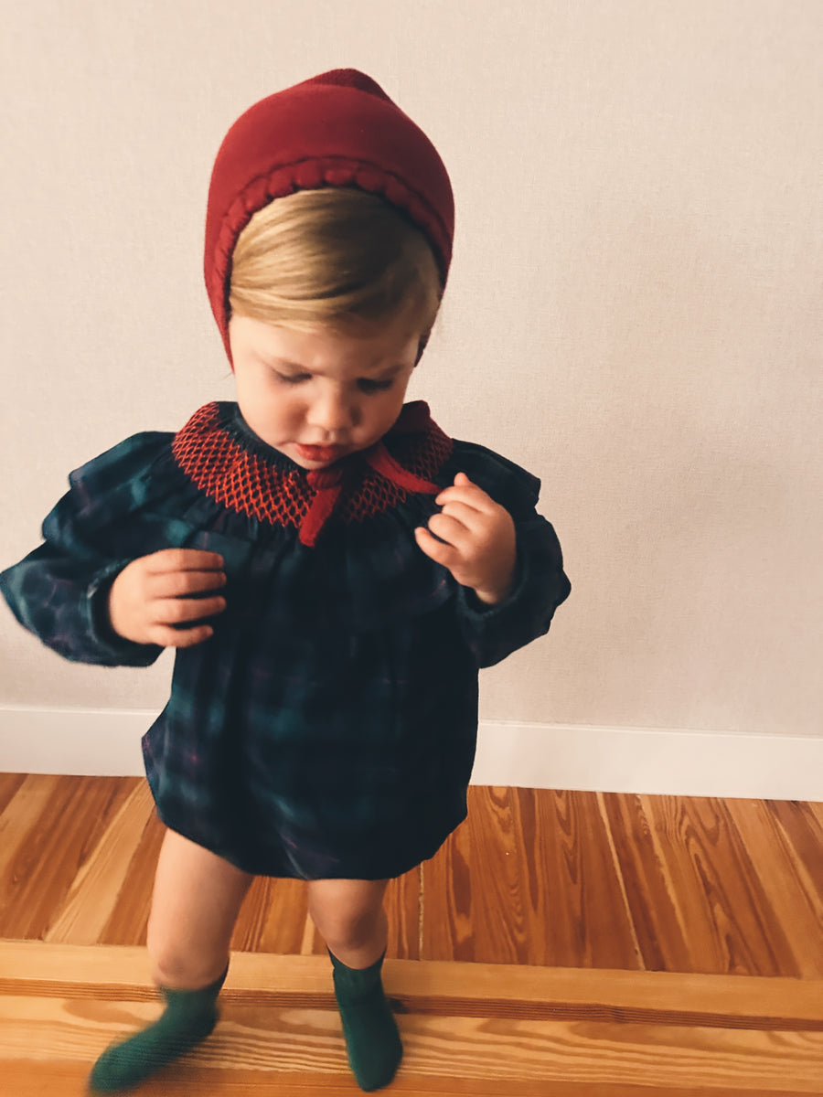 Ranita Smock Escocés Viyela Azul