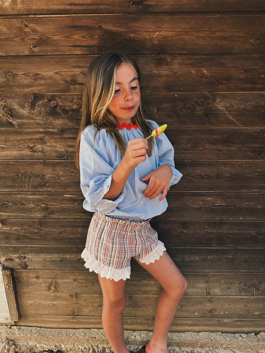 Short Rayas Tierra