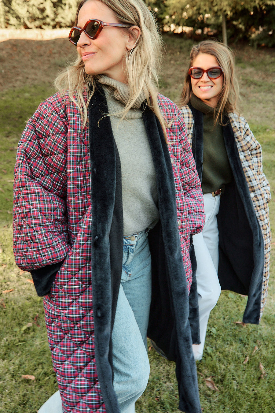 Abrigo Mujer Acolchado Rojo