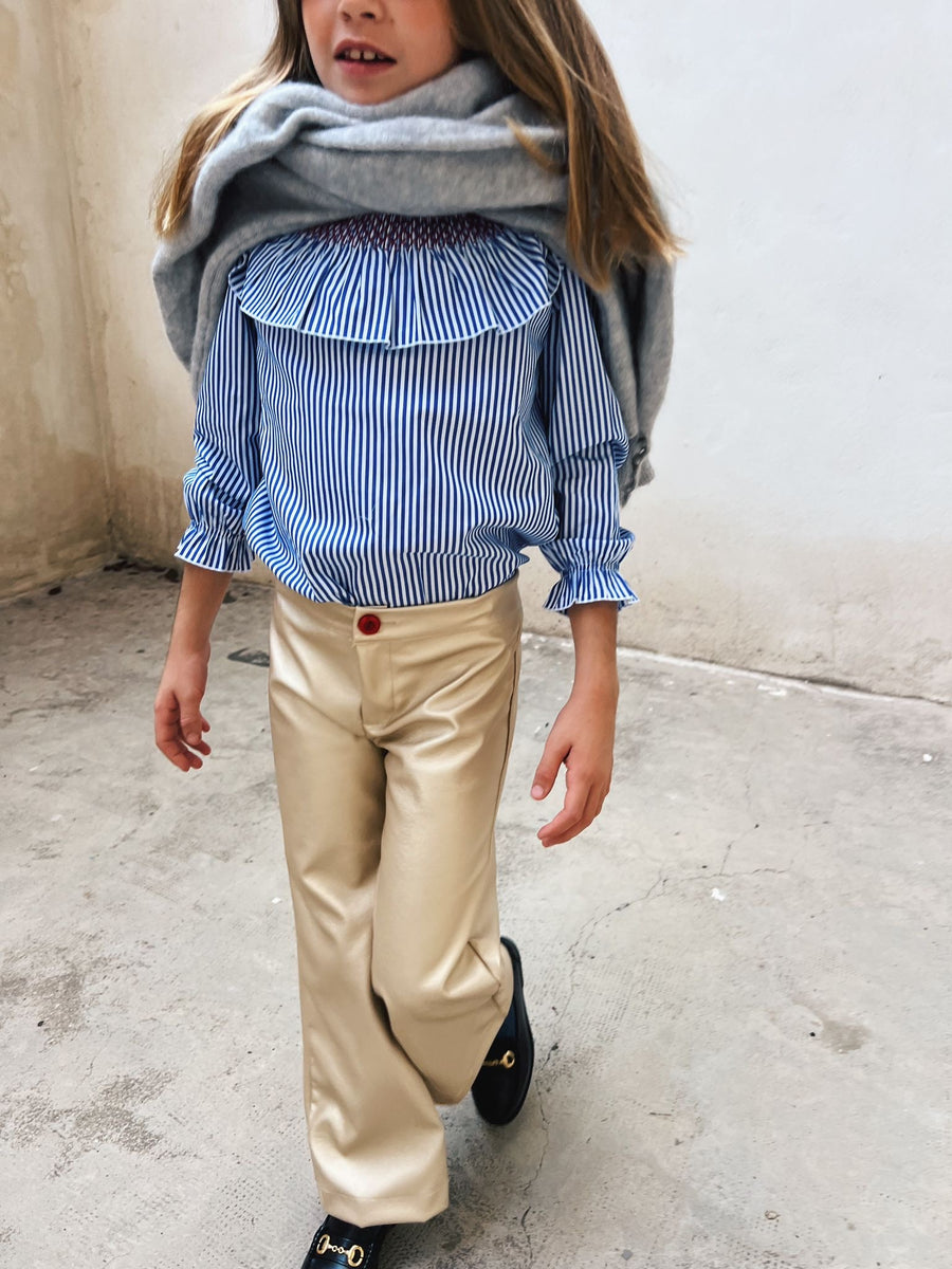 Pantalón Campana Piel Dorada