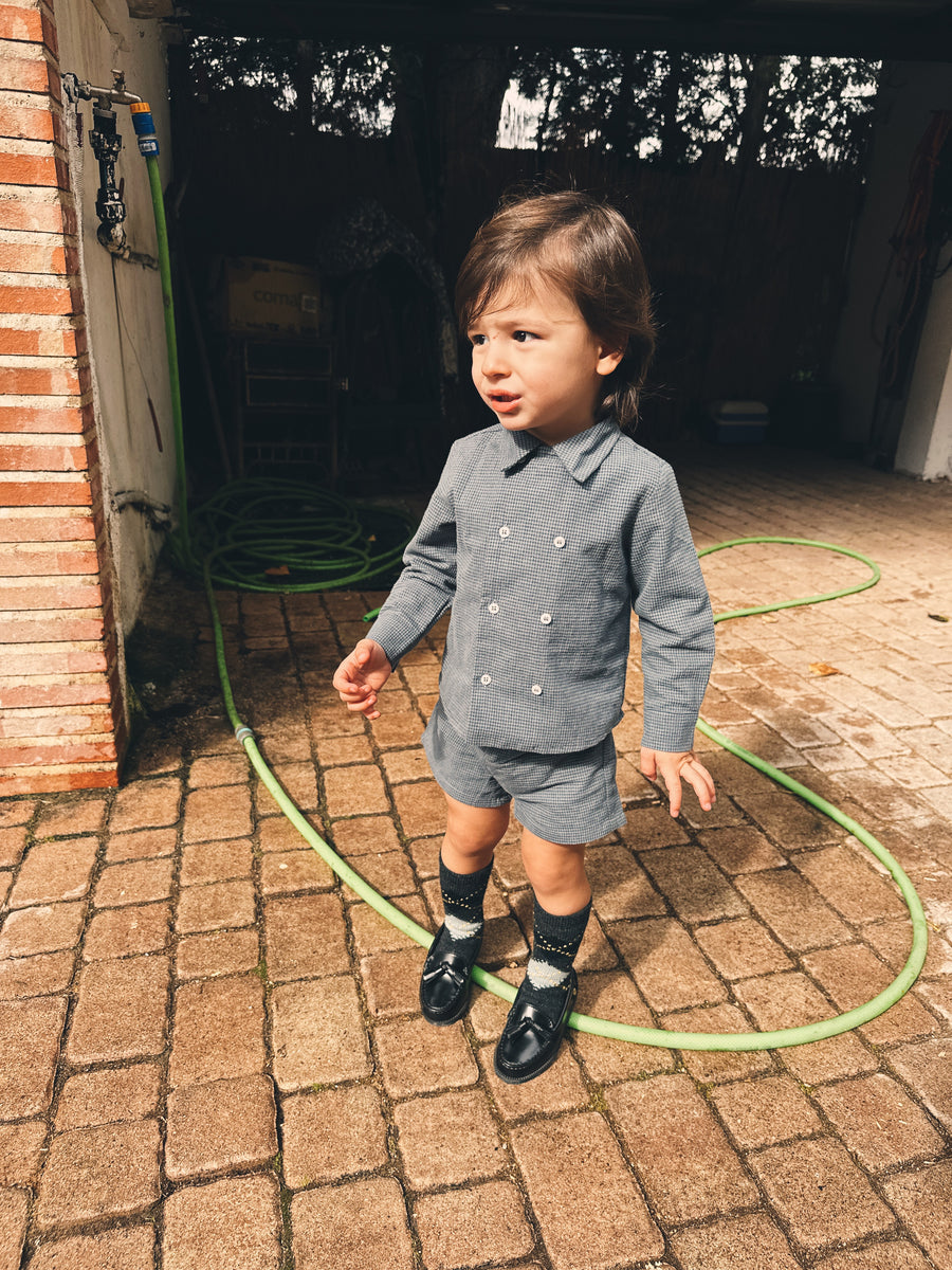 Camisa Babi Vichy Gris