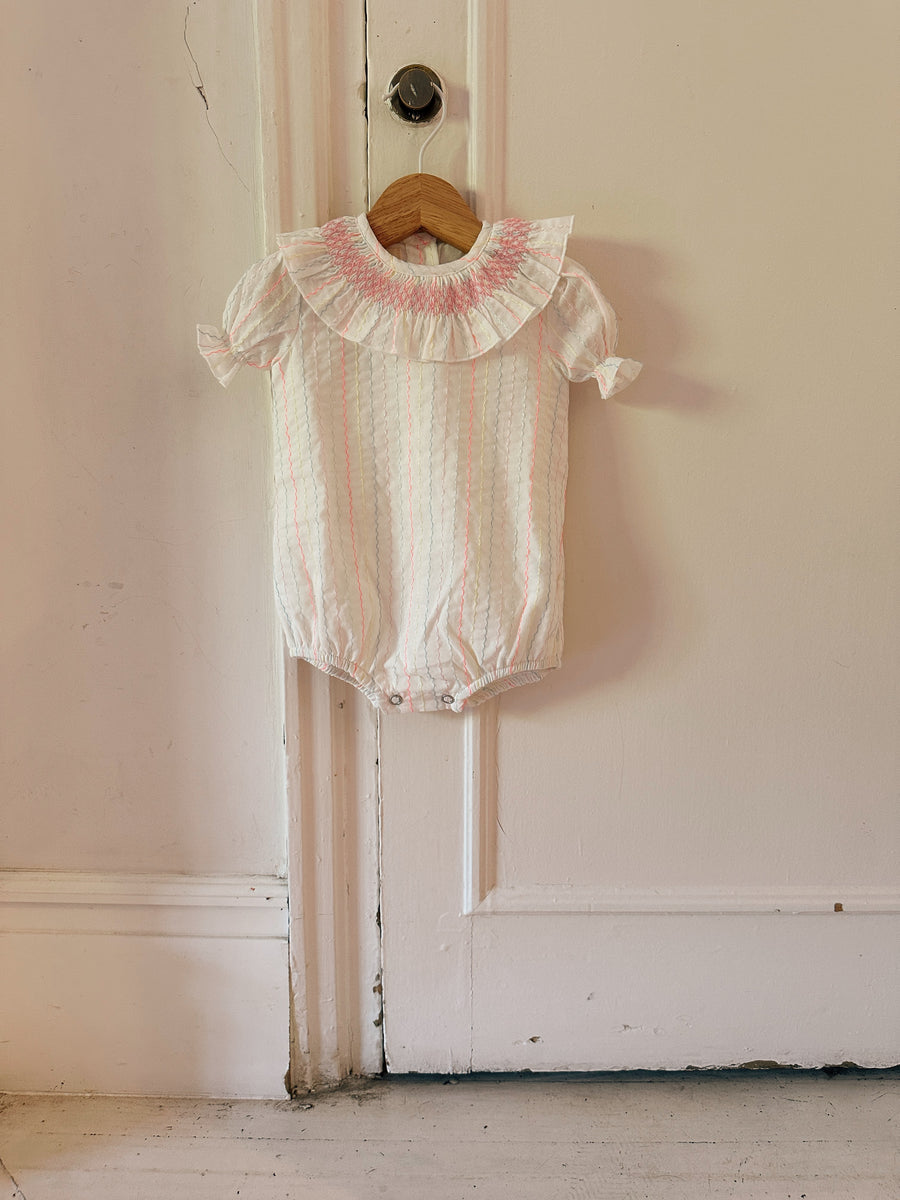 Ranita Smock Blanca Bordada Colores