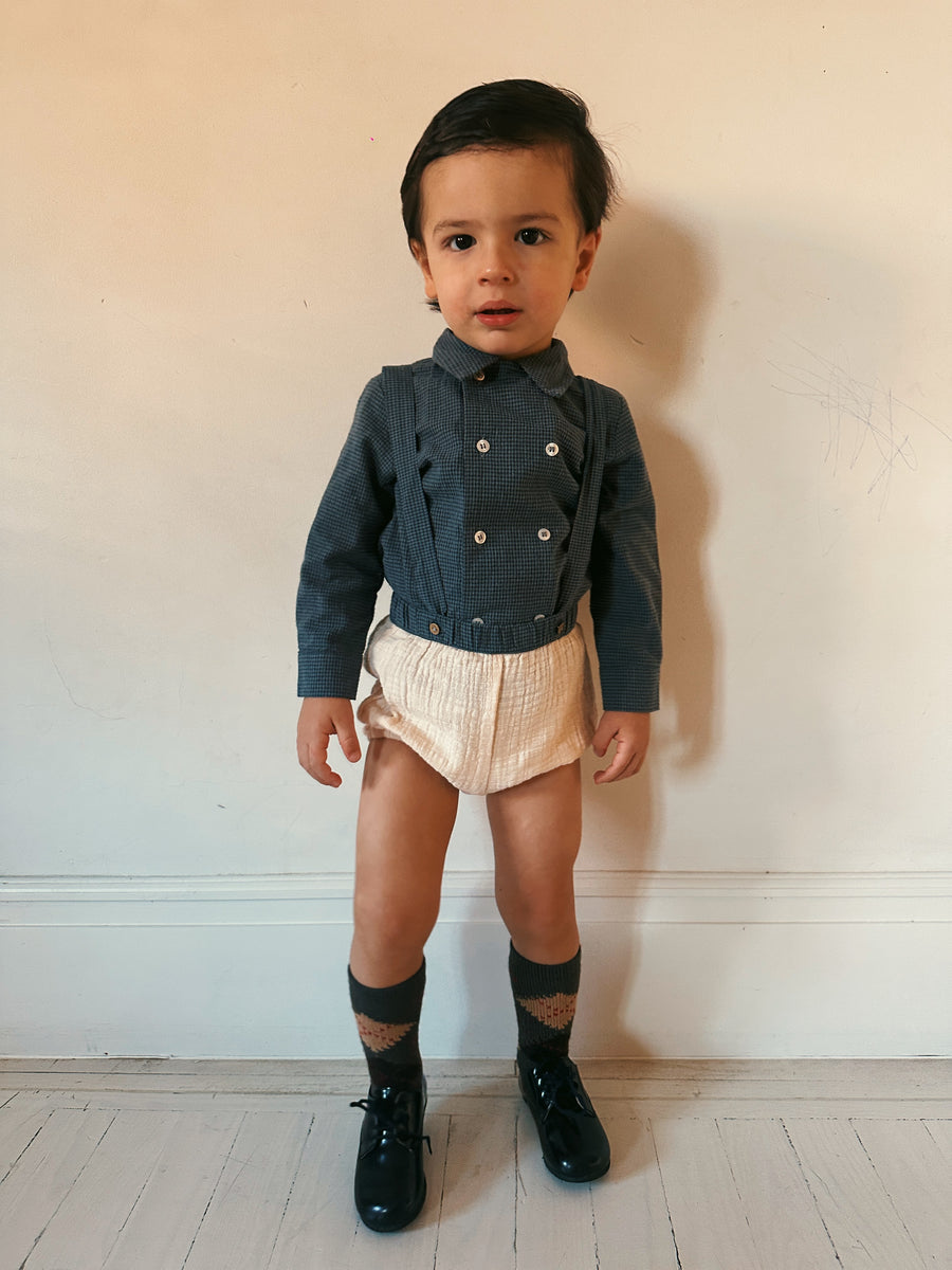 Peto Bebé Vichy Gris