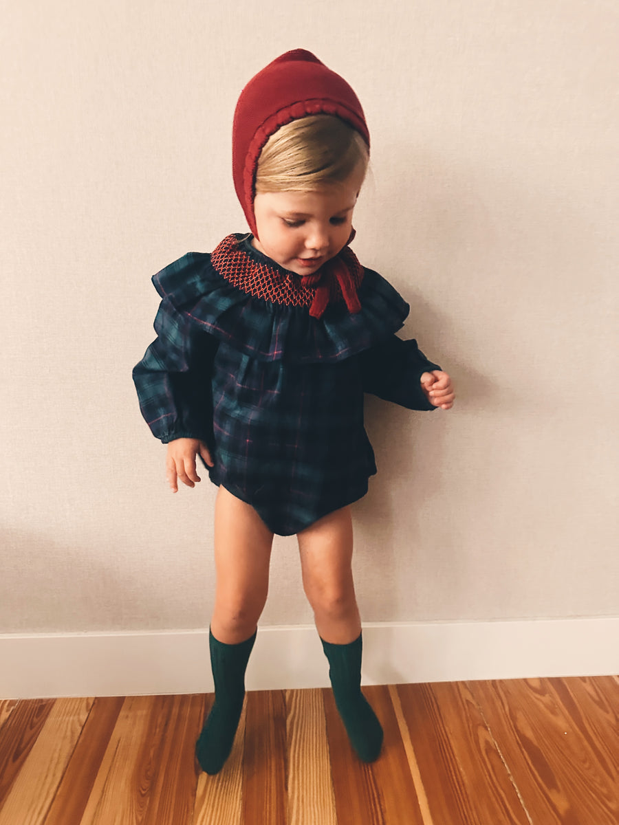 Ranita Smock Escocés Viyela Azul