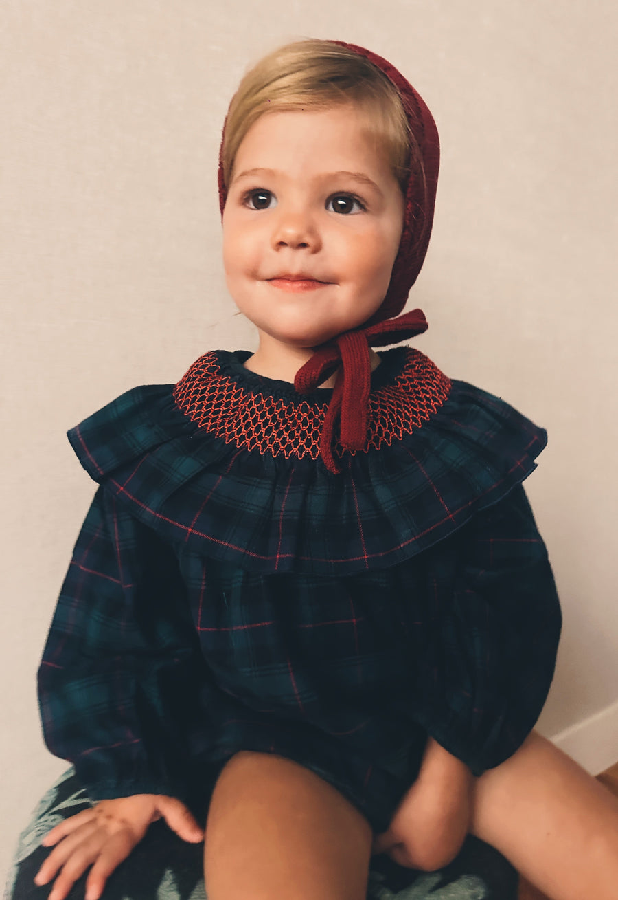 Ranita Smock Escocés Viyela Azul