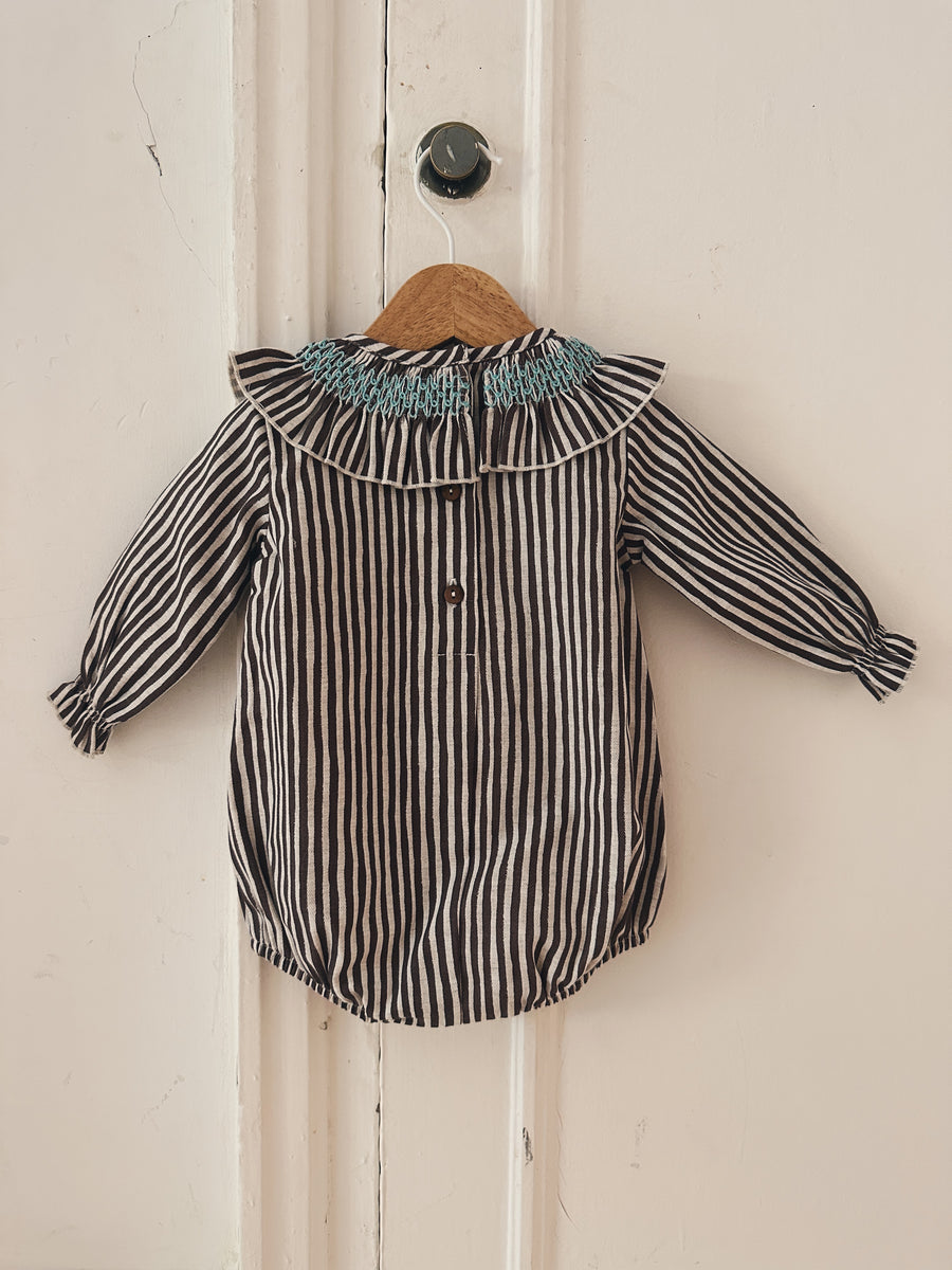 Ranita Smock Rayas Chocolate