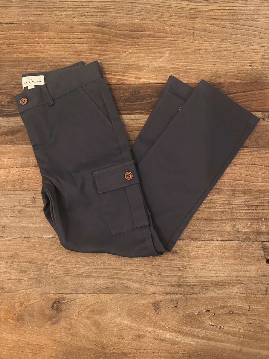 Pantalón Cargo Sarga Gris